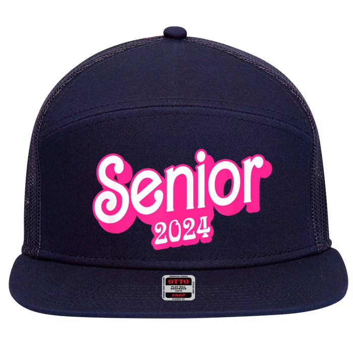 Class Of 2024 Senior Gifts Funny Seniors 2024 7 Panel Mesh Trucker Snapback Hat