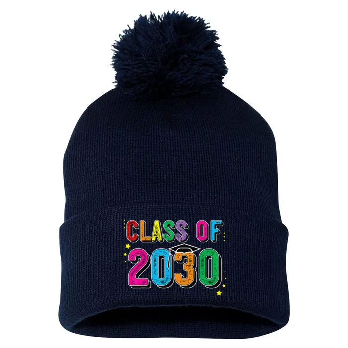 CLASS OF 2030 Grow With Me First Day Of School Pom Pom 12in Knit Beanie