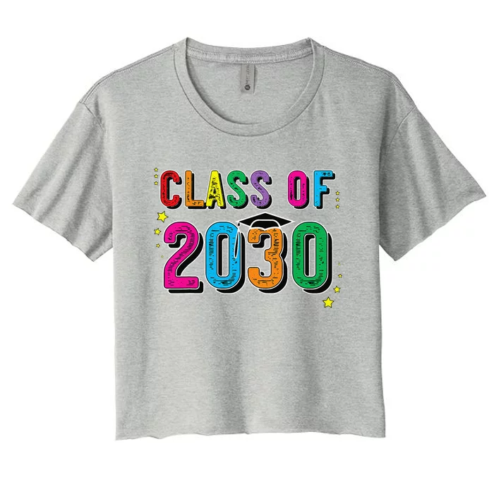 CLASS OF 2030 Grow With Me First Day Of School Women's Crop Top Tee