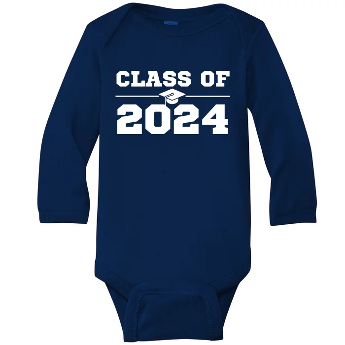 Class Of 2024 Gift Senior Year 24 Back To School Colors Gift Baby Long Sleeve Bodysuit