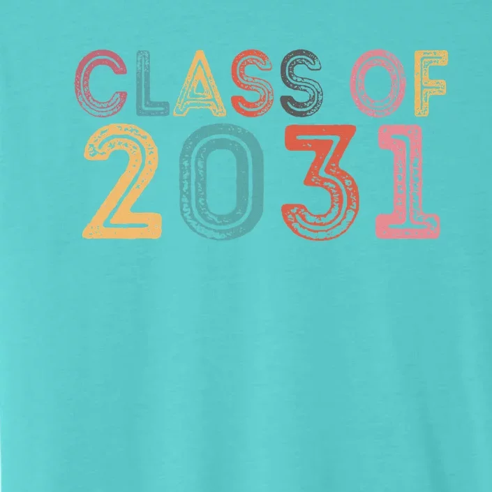 Class Of 2031 Grow With Me Graduation 2031 ChromaSoft Performance T-Shirt