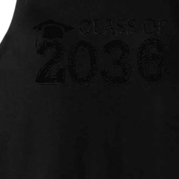 Class Of 2036 Grow With Me Handprints Space On Back Ladies Tri-Blend Wicking Tank