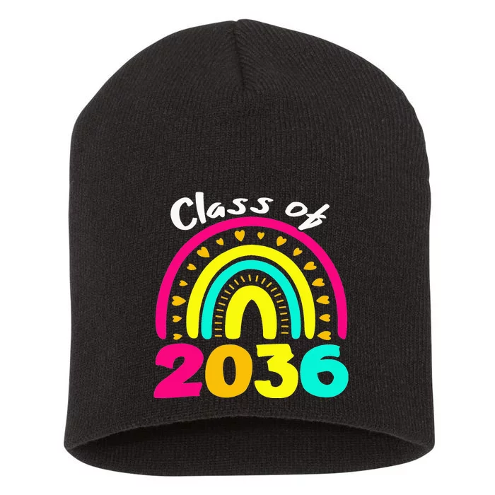 Class Of 2036 Grow With Me Rainbow Pre-K Kindergarten Short Acrylic Beanie