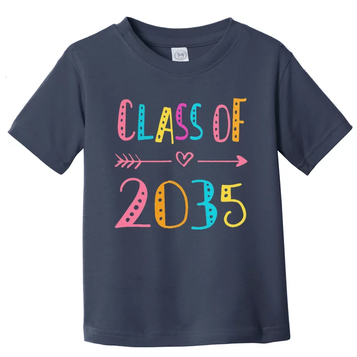 Class Of 2035 Kindergarten Graduate Grow With Me Graduation Toddler T-Shirt