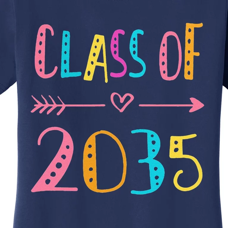 Class Of 2035 Kindergarten Graduate Grow With Me Graduation Women's T-Shirt