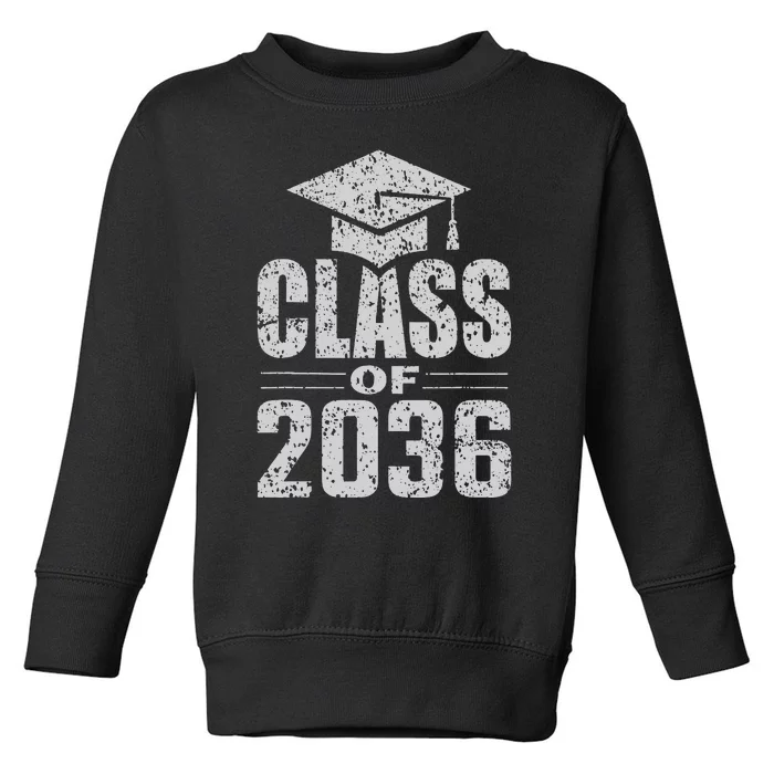 Class Of 2036 Grow With Me Vintage First Day Of School Toddler Sweatshirt