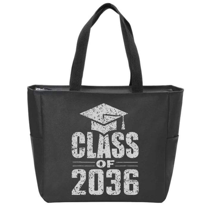 Class Of 2036 Grow With Me Vintage First Day Of School Zip Tote Bag