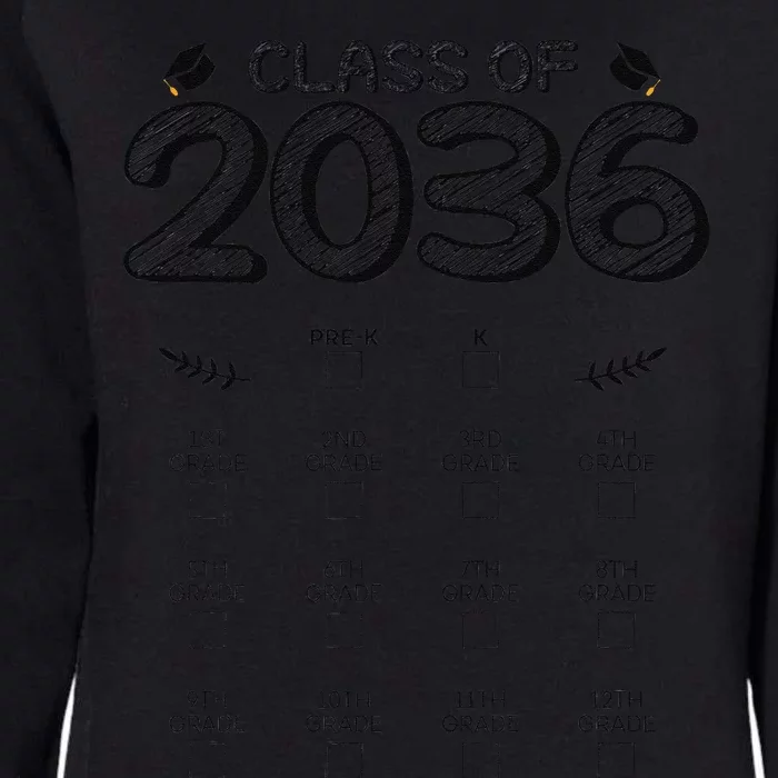 Class Of 2036 Graduation First Day Of School Grow With Me Womens California Wash Sweatshirt