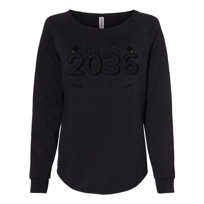 Class Of 2036 Graduation First Day Of School Grow With Me Womens California Wash Sweatshirt