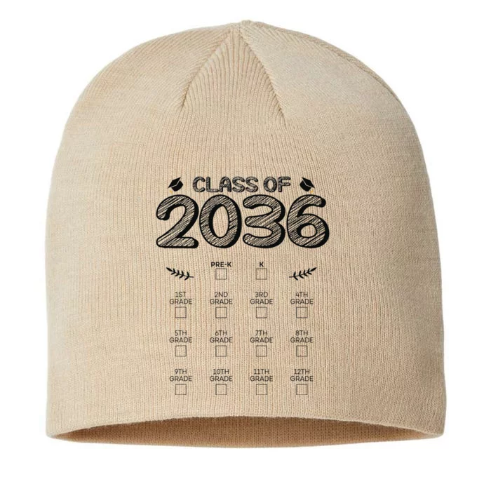 Class Of 2036 Graduation First Day Of School Grow With Me 8 1/2in Sustainable Knit Beanie