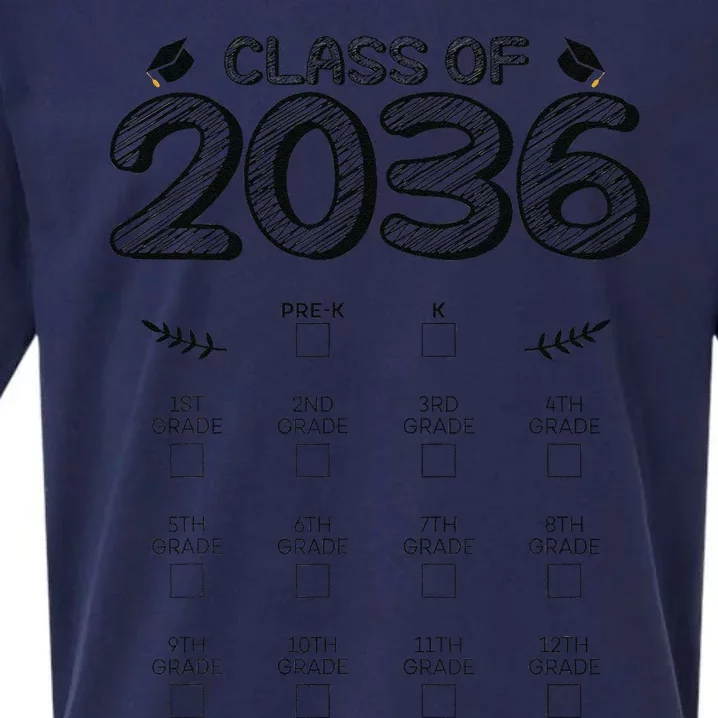 Class Of 2036 Graduation First Day Of School Grow With Me Sueded Cloud Jersey T-Shirt