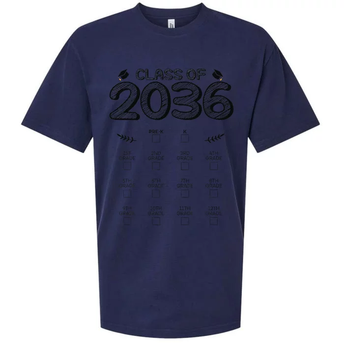 Class Of 2036 Graduation First Day Of School Grow With Me Sueded Cloud Jersey T-Shirt