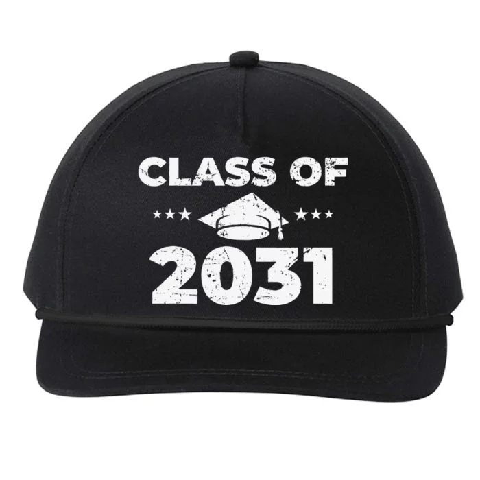 Class Of 2031 Grow With Me First Day Of School Snapback Five-Panel Rope Hat