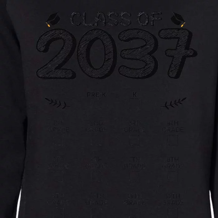 Class Of 2037 Graduation First Day Of School Grow With Me Womens California Wash Sweatshirt