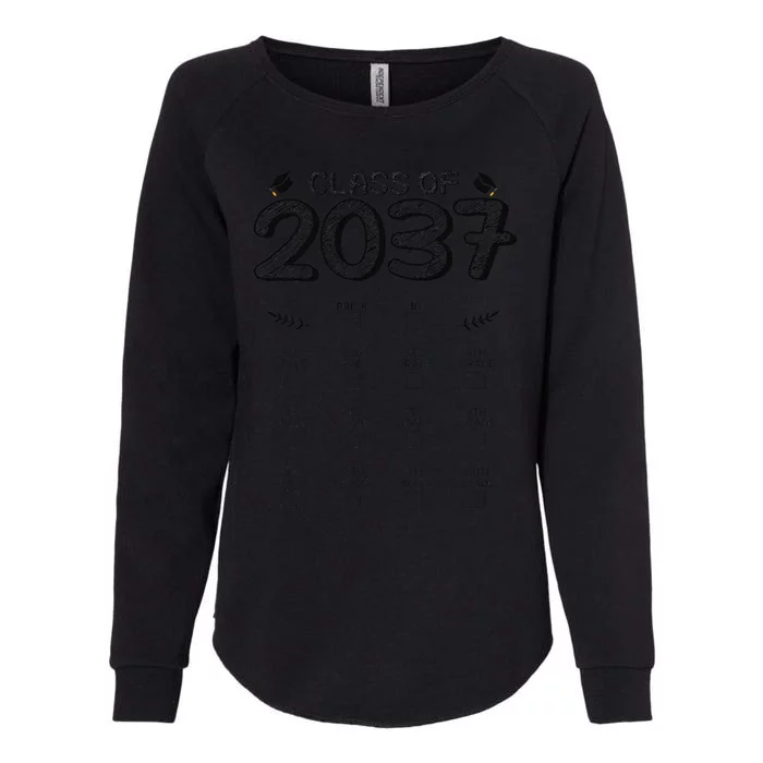 Class Of 2037 Graduation First Day Of School Grow With Me Womens California Wash Sweatshirt