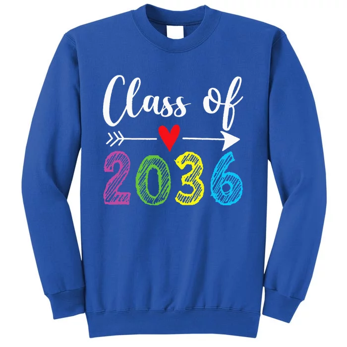 Class Of 2036 Grow With Me Prek Kindergarten Graduation Sweatshirt