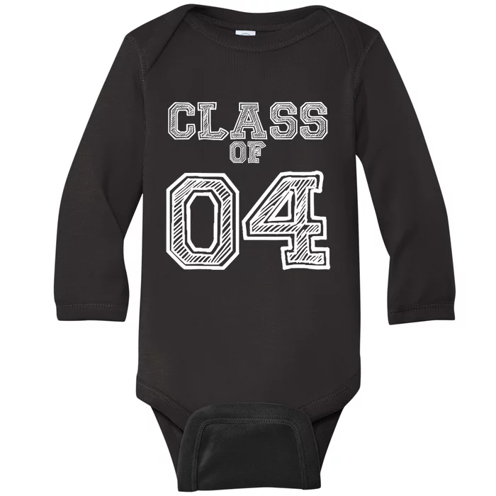 Class of 2004 for High School, College Class Reunion Baby Long Sleeve Bodysuit