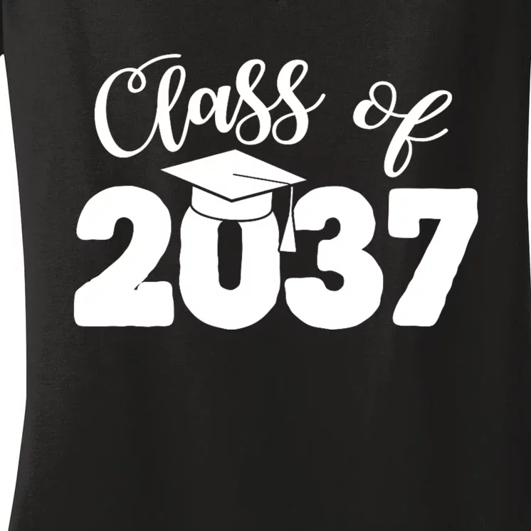 Class Of 2037 Grow With Me Women's V-Neck T-Shirt