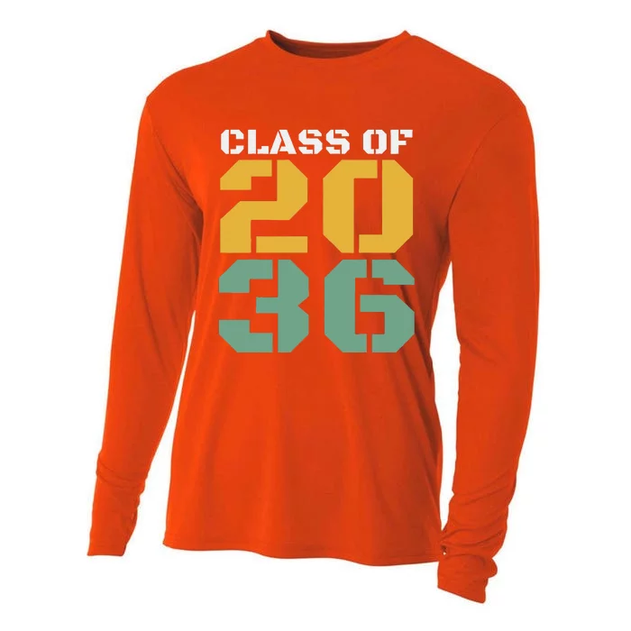 Class Of 2036 Grow With Me Graduation First Day Of School Cooling Performance Long Sleeve Crew