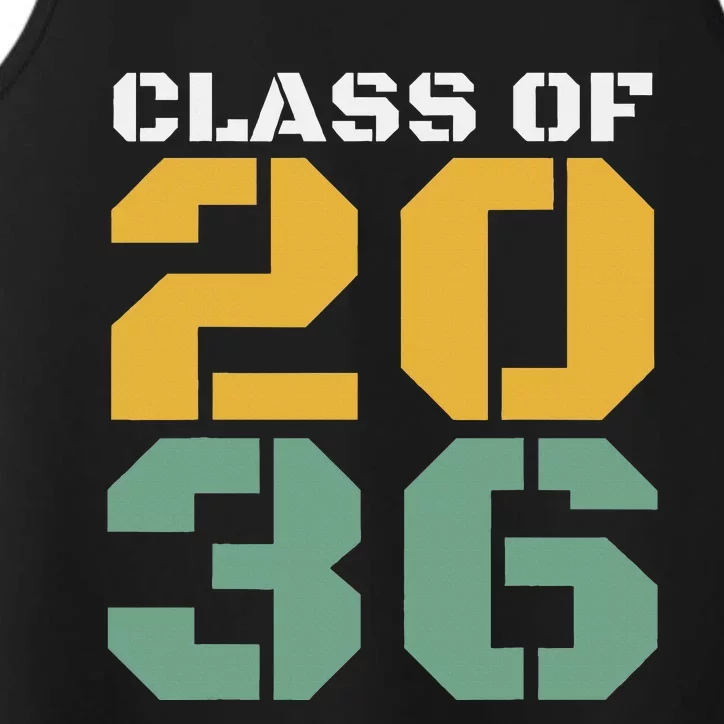 Class Of 2036 Grow With Me Graduation First Day Of School Performance Tank