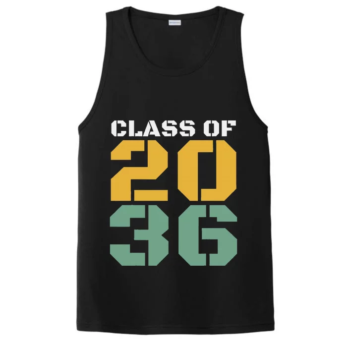 Class Of 2036 Grow With Me Graduation First Day Of School Performance Tank