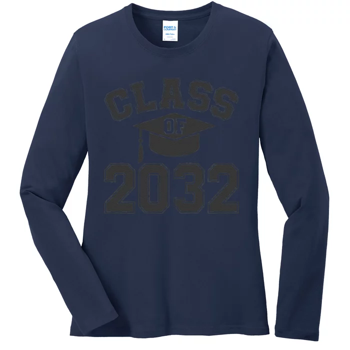 Class Of 2032 Grow With Me First Day Of Kindergarten Gift Ladies Long Sleeve Shirt