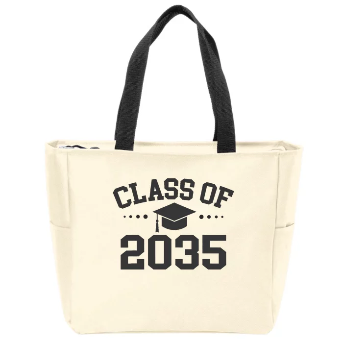 Class Of 2035 Grow With Me Space For Handprints On The Back Zip Tote Bag