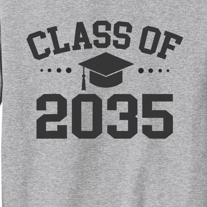 Class Of 2035 Grow With Me Space For Handprints On The Back Tall Sweatshirt