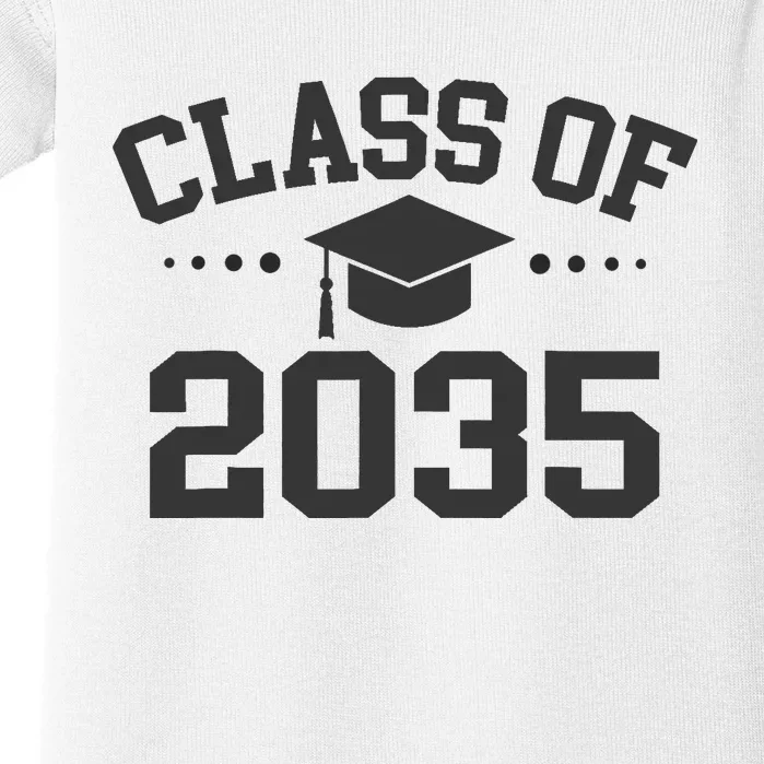 Class Of 2035 Grow With Me Space For Handprints On The Back Baby Bodysuit