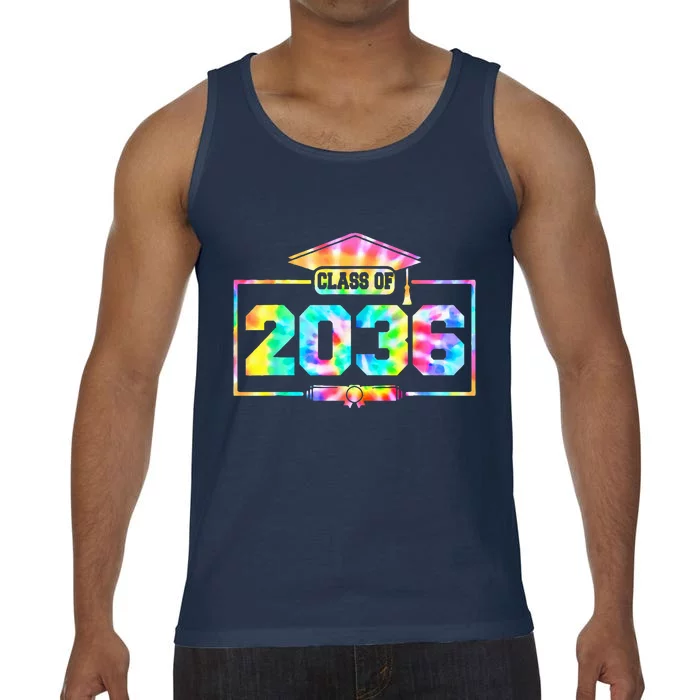 Class Of 2036 Grow With Me Tie Dye First Day Of School Comfort Colors® Tank Top