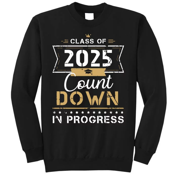 Class Of 2025 Count Down Vintage First Day Senior 25 Hoodie Tall Sweatshirt