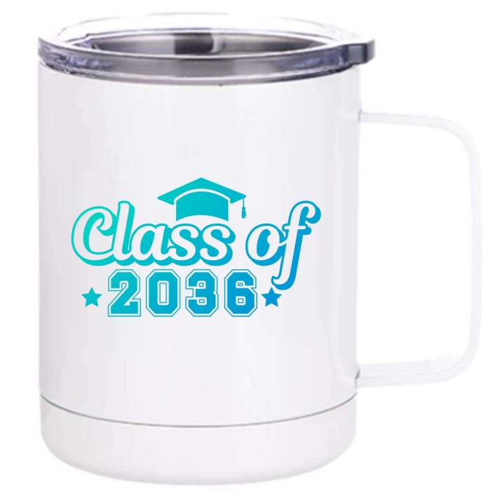 Class Of 2036 Grow With Me Gift First Day Of Kindergarten Gift Front & Back 12oz Stainless Steel Tumbler Cup