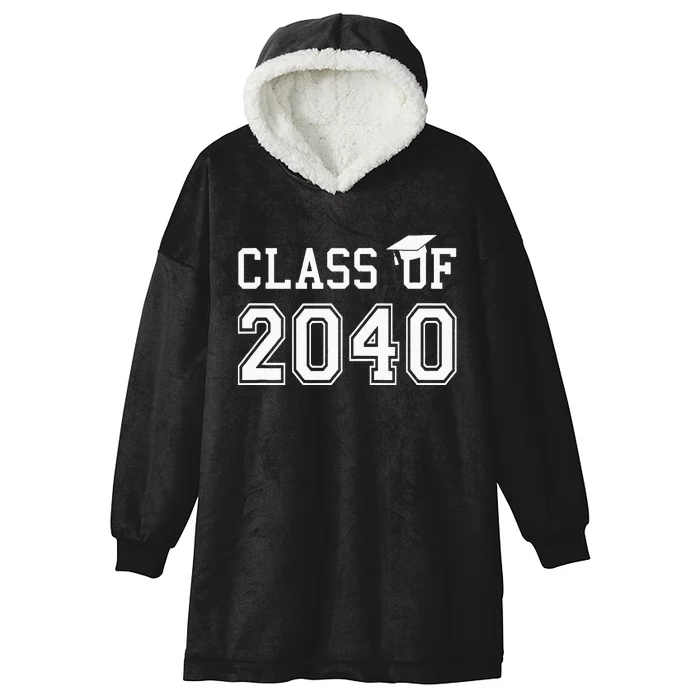 Class Of 2040 Graduation Hat Gift Future School Graduate Hooded Wearable Blanket