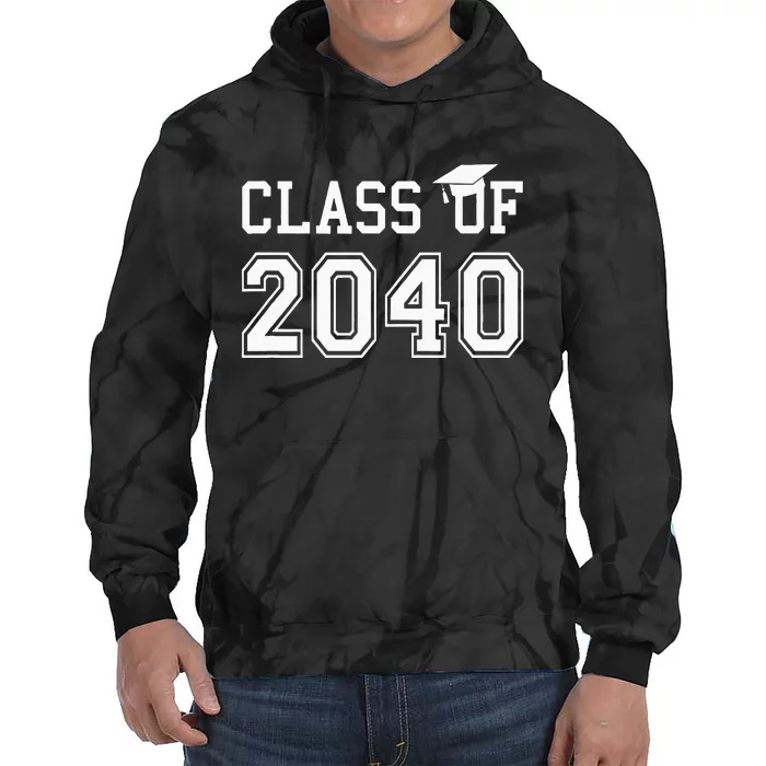 Class Of 2040 Graduation Hat Gift Future School Graduate Tie Dye Hoodie