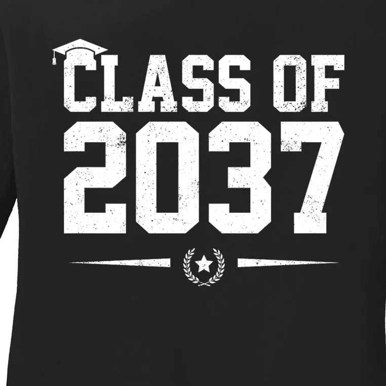 Class Of 2037 Grow With Me Ladies Long Sleeve Shirt