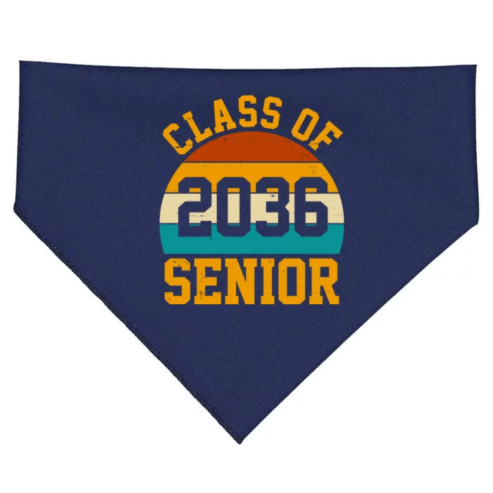 Class Of 2036 Senior Retro Sunset USA-Made Doggie Bandana