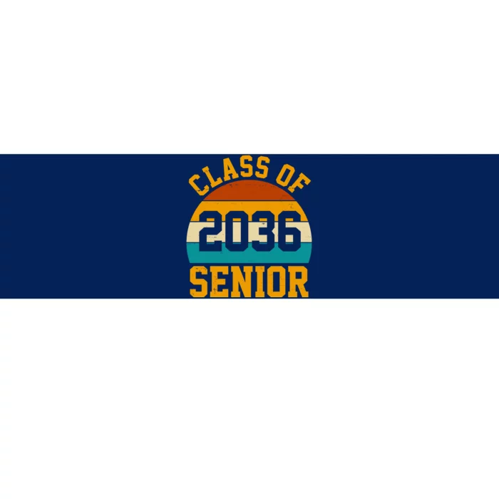 Class Of 2036 Senior Retro Sunset Bumper Sticker