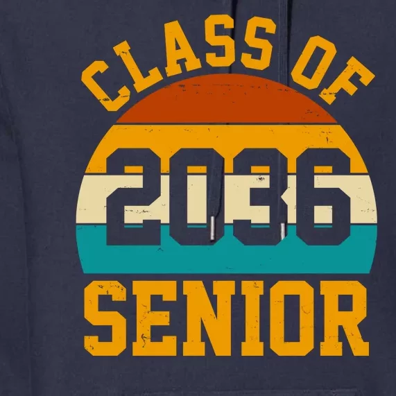 Class Of 2036 Senior Retro Sunset Premium Hoodie