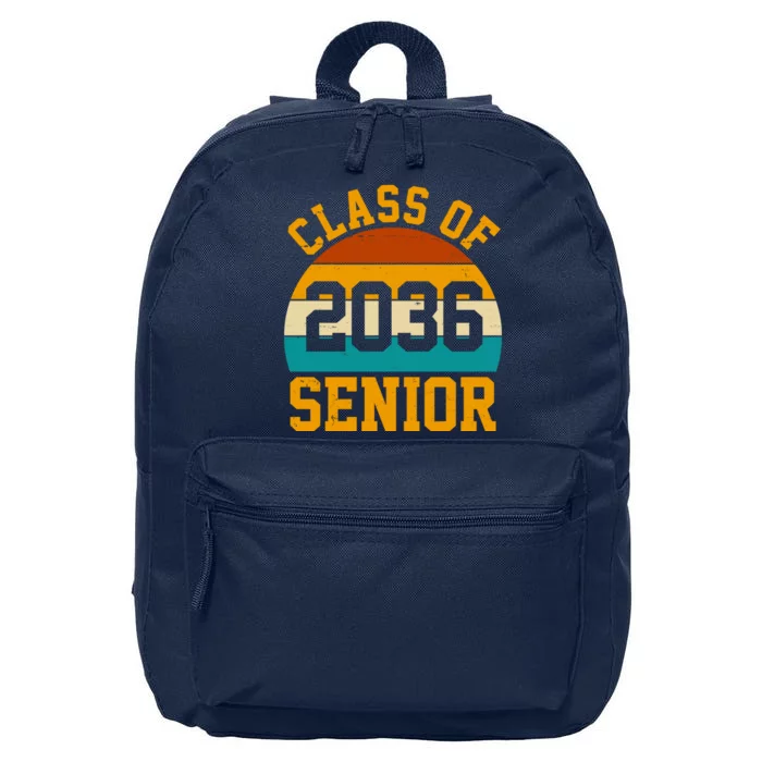 Class Of 2036 Senior Retro Sunset 16 in Basic Backpack