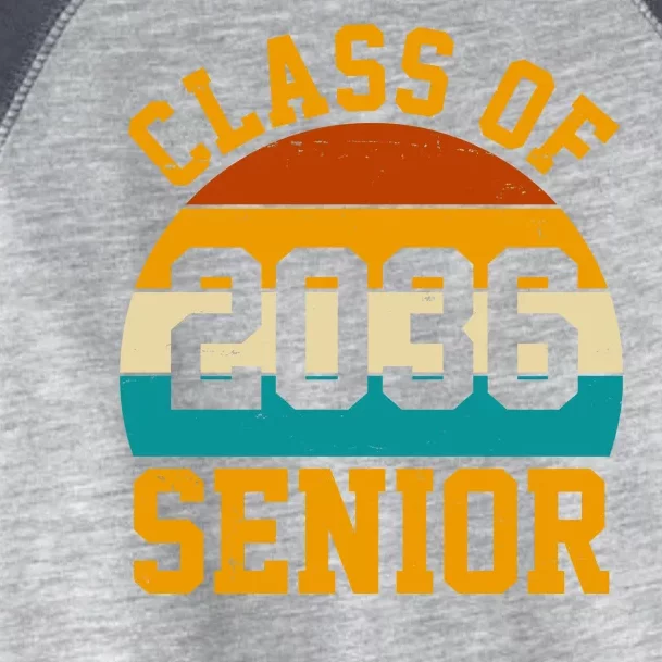 Class Of 2036 Senior Retro Sunset Toddler Fine Jersey T-Shirt