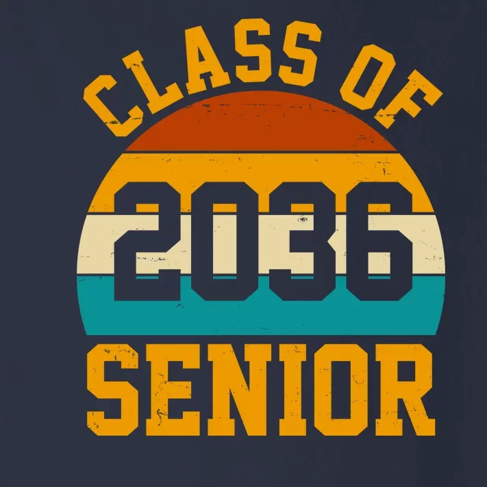 Class Of 2036 Senior Retro Sunset Toddler Long Sleeve Shirt