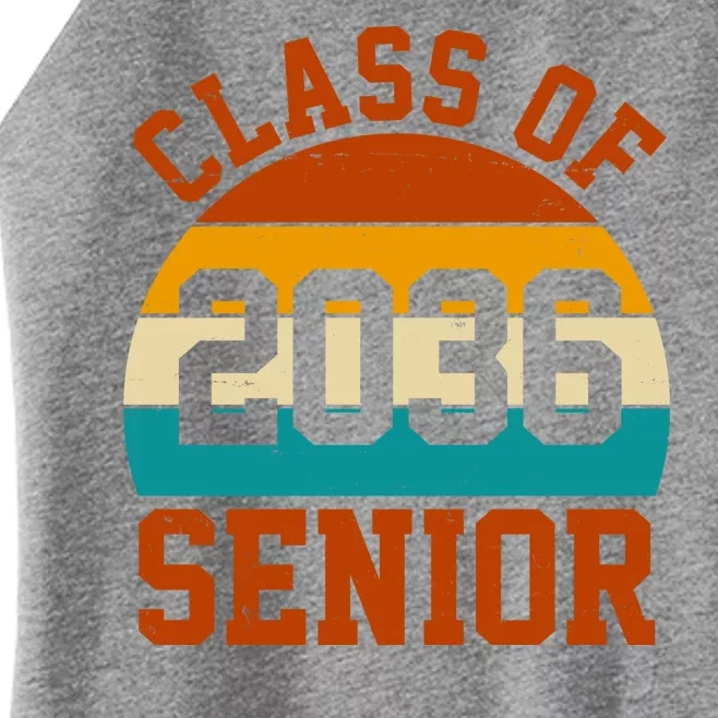 Class Of 2036 Senior Retro Sunset Women’s Perfect Tri Rocker Tank