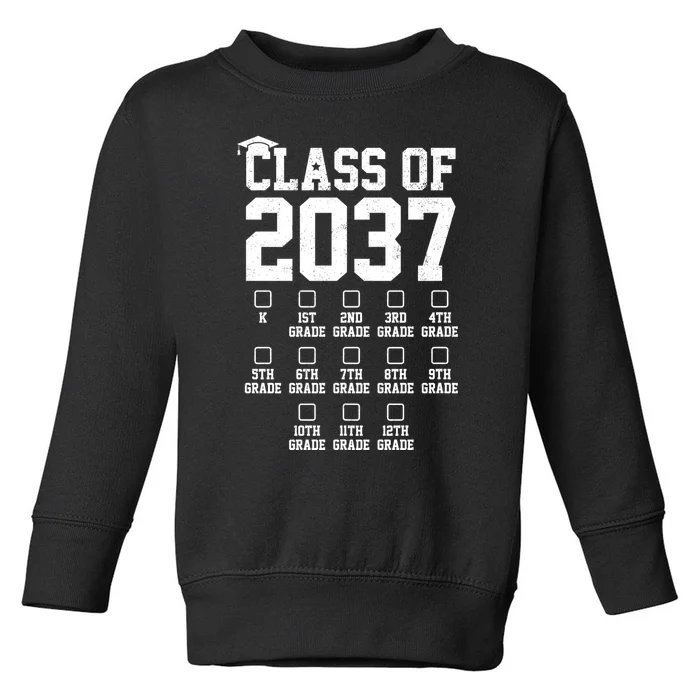 Class Of 2037 Grow With Me Toddler Sweatshirt