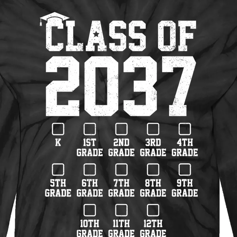 Class Of 2037 Grow With Me Tie-Dye Long Sleeve Shirt