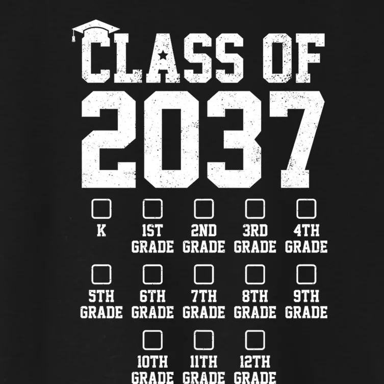 Class Of 2037 Grow With Me Women's Crop Top Tee