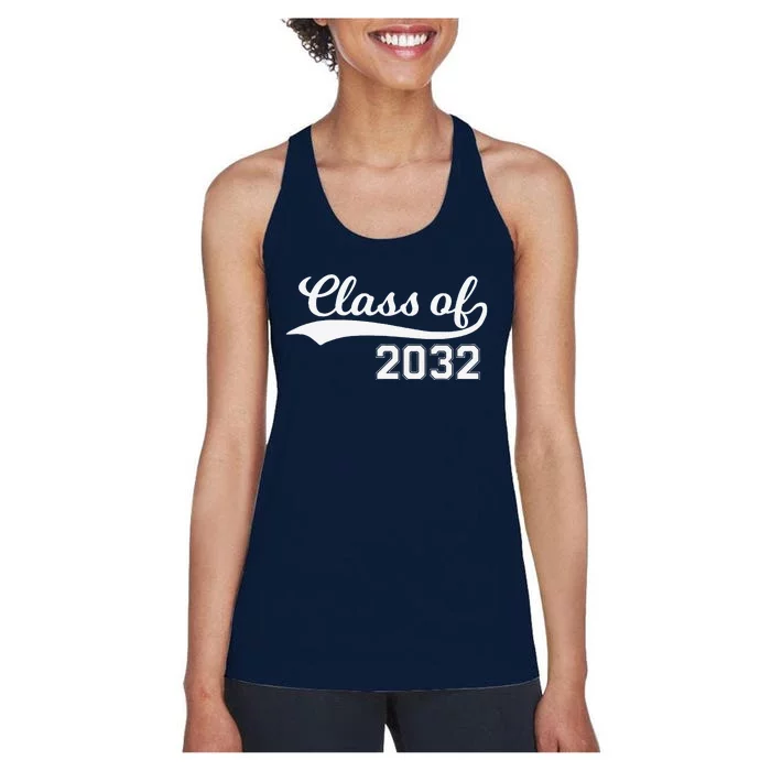 Class Of 2032 Grow With Me Funny First Day Of School Women's Racerback Tank