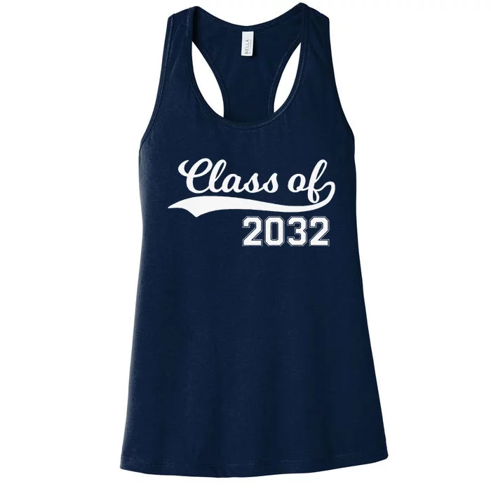 Class Of 2032 Grow With Me Funny First Day Of School Women's Racerback Tank