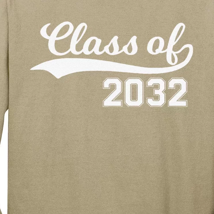 Class Of 2032 Grow With Me Funny First Day Of School Tall Long Sleeve T-Shirt