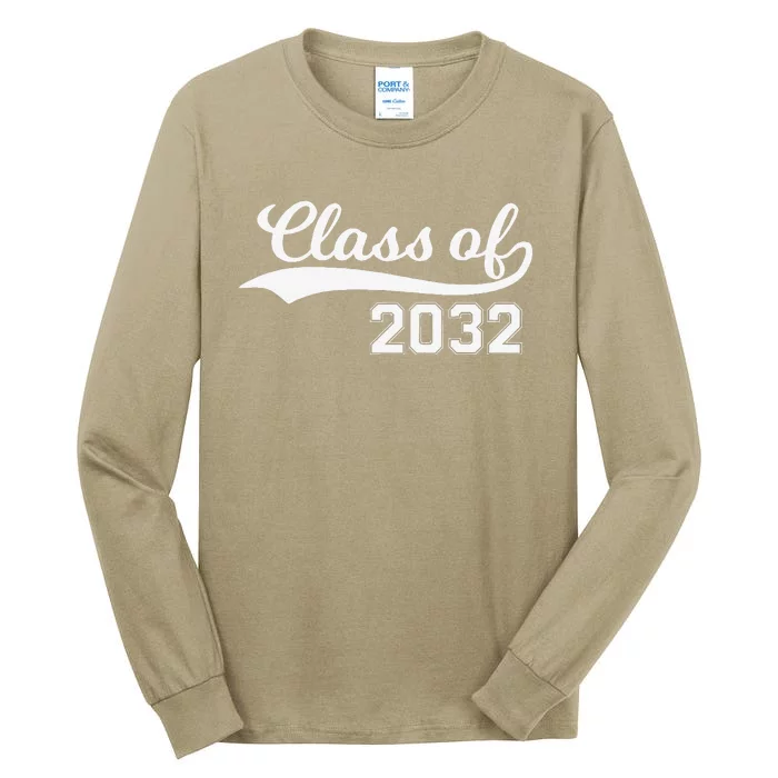 Class Of 2032 Grow With Me Funny First Day Of School Tall Long Sleeve T-Shirt