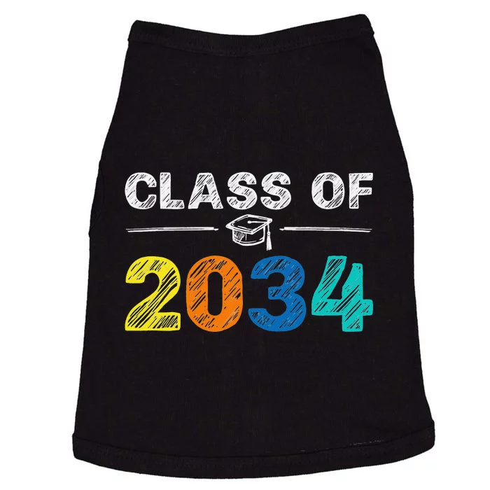 Class of 2034 Grow With Me First Day of School Graduation Doggie Tank